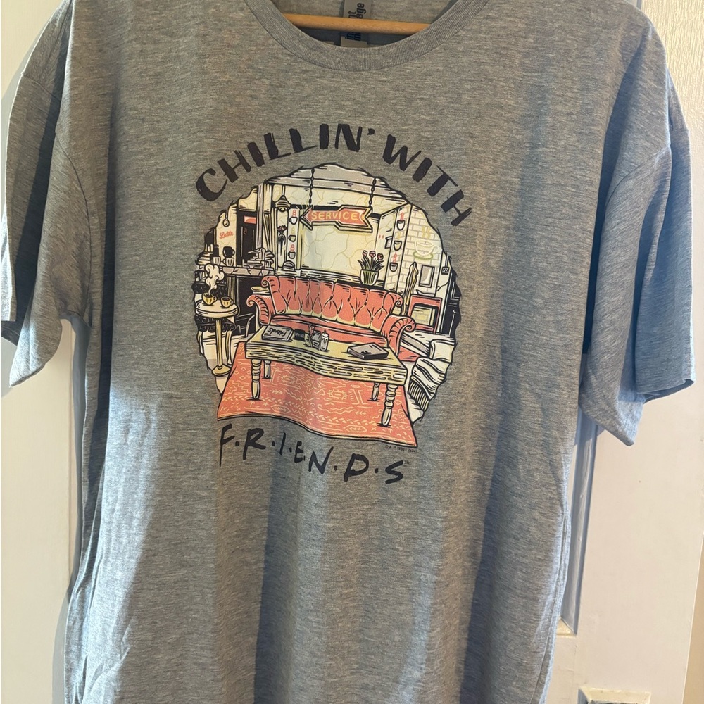 Gray Graphic Tee - Chillin' with Friends